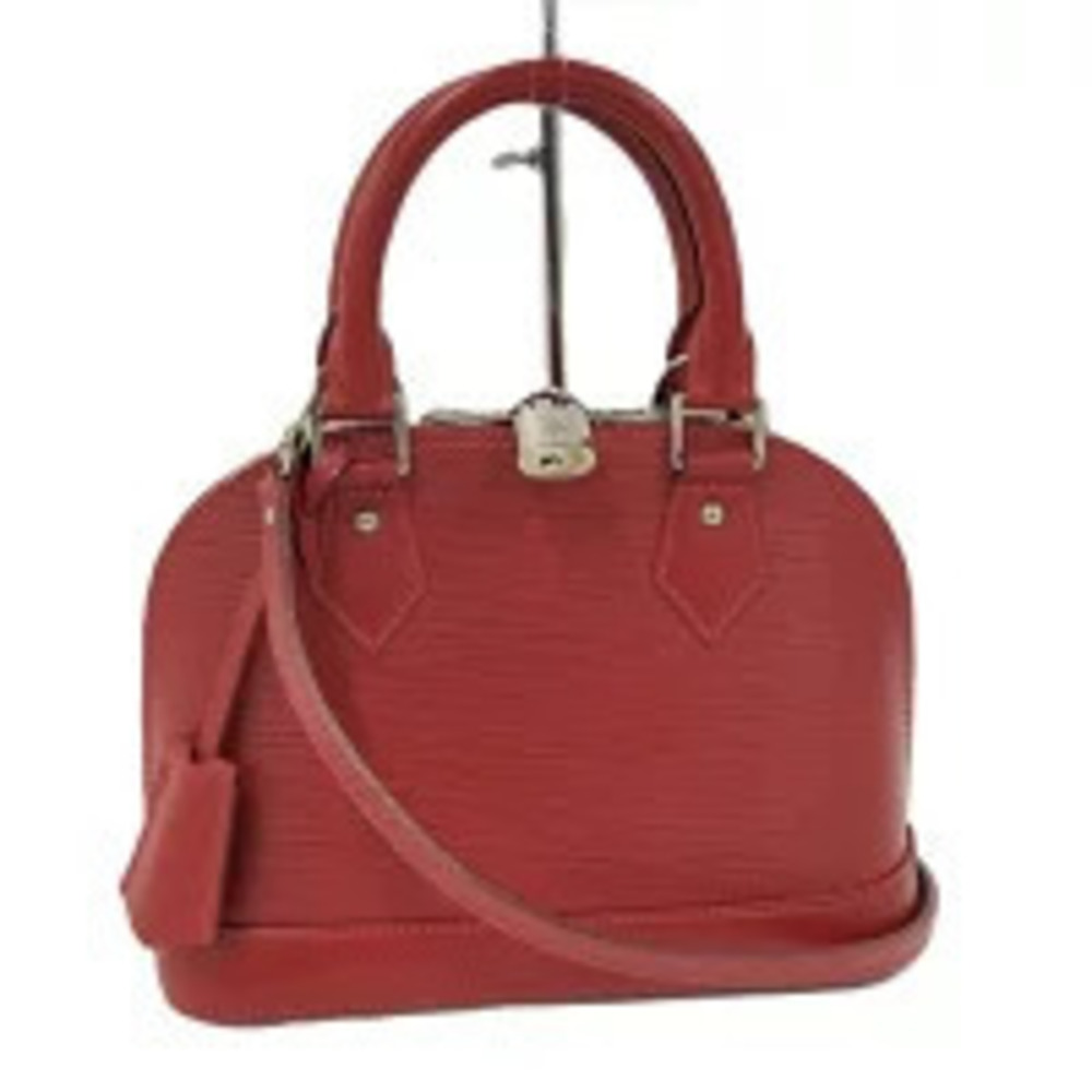 LOUIS VUITTON Alma handbag Epi leather Carmine Red